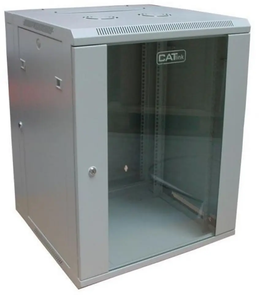 ⁨Two-section wall cabinet 19" 15U 600x600 RAL7035⁩ at Wasserman.eu