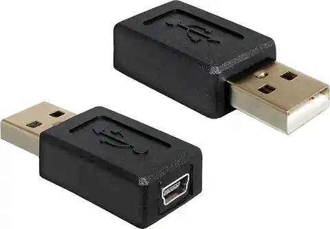⁨Adapter DELOCK Mini USB B 5-pin - USB A F/M 65094 mini USB - USB⁩ w sklepie Wasserman.eu