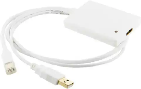 ⁨4WORLD Mini DisplayPort - USB to HDMI (plug-plug-socket) adapter 08753 mini DisplayPort - USB - HDMI (plug-plug-socket)⁩ at Wasserman.eu