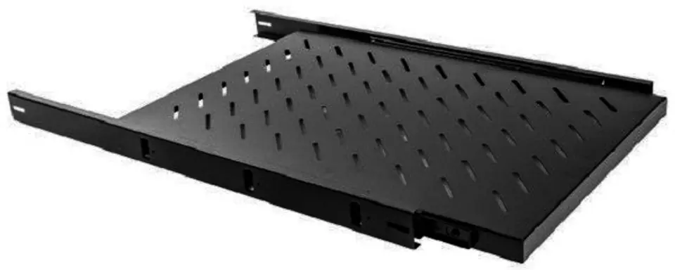 Półka do szaf 19'' wysuwana 1000mm 1U 465x750mm czarna w sklepie Wasserman.eu
