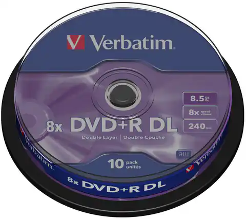 ⁨DVD+R DL VERBATIM 8.5 GB 8x Cake 10  szt.⁩ w sklepie Wasserman.eu