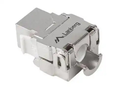 ⁨Keystone module RJ45 toolless socket - LSA FTP Cat.5e 180 degree for mounting box⁩ at Wasserman.eu