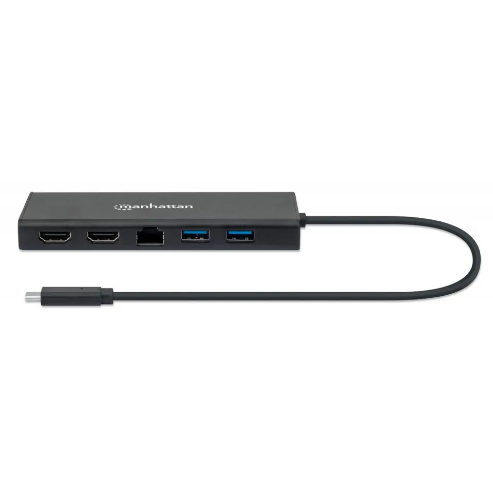 ⁨Adapter USB-C Multiport do 2x HDMI/RJ45/2x USB-A/USB-C PD⁩ w sklepie Wasserman.eu