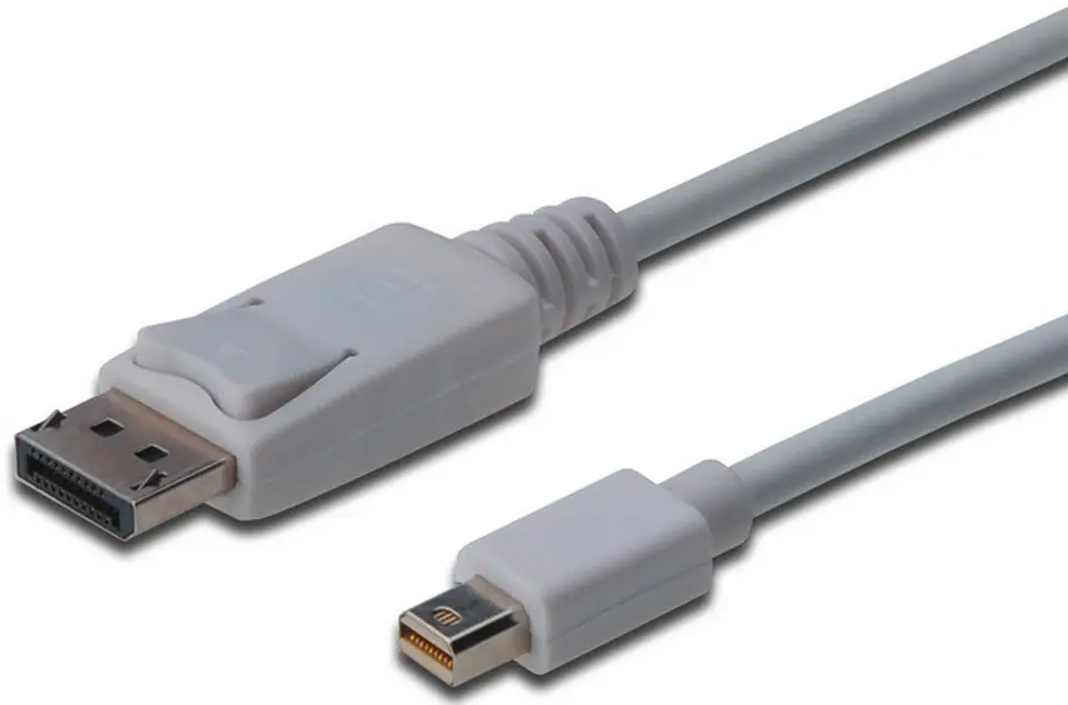 ⁨Kabel Assmann AK-340102-030-W (DisplayPort M - Mini DisplayPort M; 3m; kolor biały)⁩ w sklepie Wasserman.eu