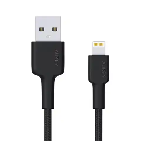 ⁨AUKEY CB-AL05 Black Kabel Quick Charge Lightning-USB | 2m | MFi Apple⁩ im Wasserman.eu