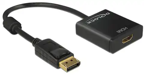 ⁨Adapter DELOCK DisplayPort (męski) - HDMI-A (żeński) DisplayPort (wtyk) - HDMI-A (gniazdo) 62607⁩ w sklepie Wasserman.eu