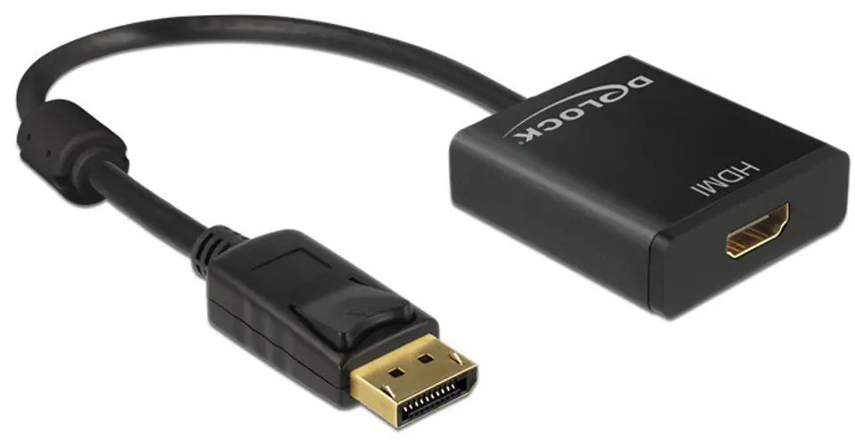 ⁨Displayport adapter (M)->HDMI (F) Active 4K Black⁩ at Wasserman.eu