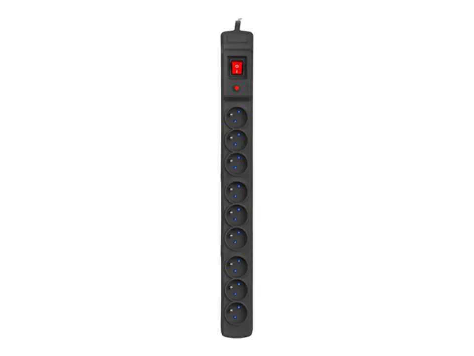 ⁨Multi M9 1.5m black surge strip (9 slots)⁩ at Wasserman.eu