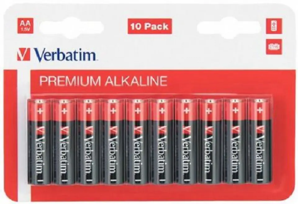 ⁨VERBATIM Alkaline AA (LR6) batteries 10 pcs 49875⁩ at Wasserman.eu