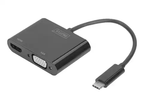 ⁨Adapter DIGITUS DA-70858 USB-C - HDMI/VGA⁩ w sklepie Wasserman.eu