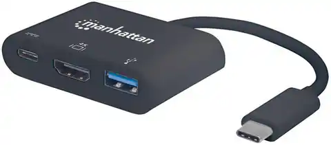 ⁨Adapter MANHATTAN USB 3.1 - HDMI, USB 24-pin, USB 4-pin 152037 USB 3.1 - HDMI, USB 24-pin, USB 4-pin⁩ w sklepie Wasserman.eu