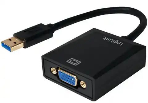 ⁨Adapter LOGILINK USB 3.0 - VGA UA0231 USB 3.0 - VGA⁩ w sklepie Wasserman.eu