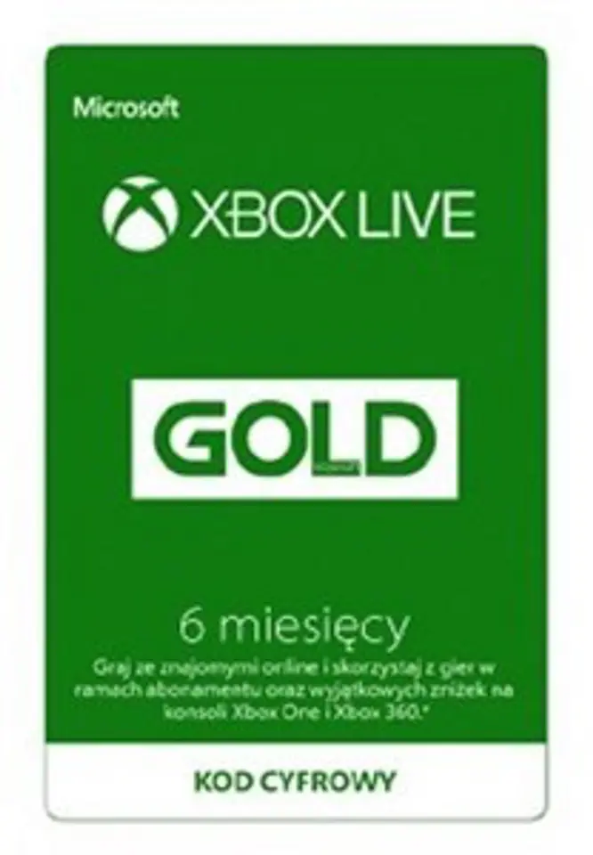 Xbox Live Gold 6 months MICROSOFT S3T-00005 at Wasserman.eu