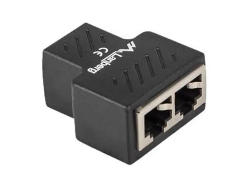 ⁨LANBERG ADS-RJ45-2RJ45-OS Network connector⁩ at Wasserman.eu