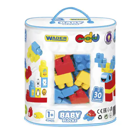 ⁨Baby Blocks Klocki w torbie 30 elementów⁩ w sklepie Wasserman.eu
