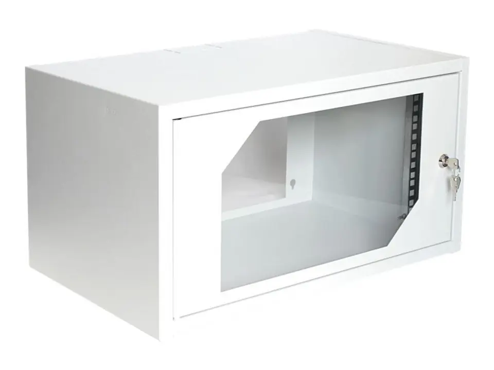 ⁨ASM CL-19 06U Szafka wisząca 19 6U 550x350mm drzwi szklane RAL7035⁩ w sklepie Wasserman.eu