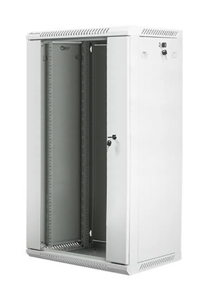 Szafa instalacyjna wisząca 19'' 22U 600X450mm szara (drzwi szklane) w sklepie Wasserman.eu