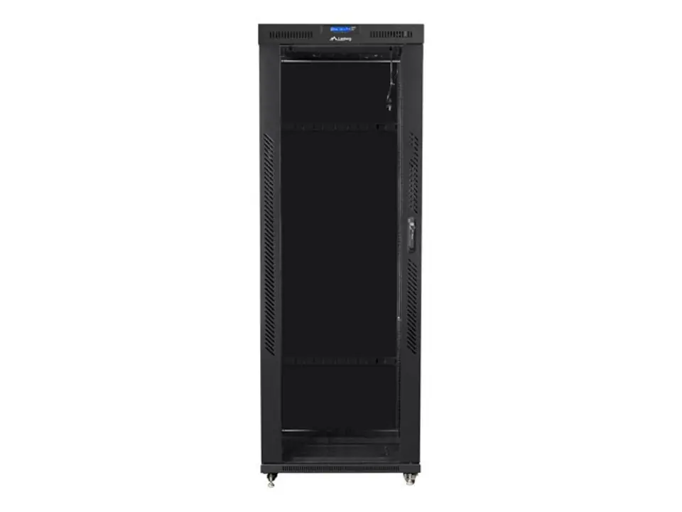 ⁨Szafa instalacyjna rack stojąca 19 42U 800x1000 czarna, drzwi szklane LCD (Flat pack)⁩ w sklepie Wasserman.eu