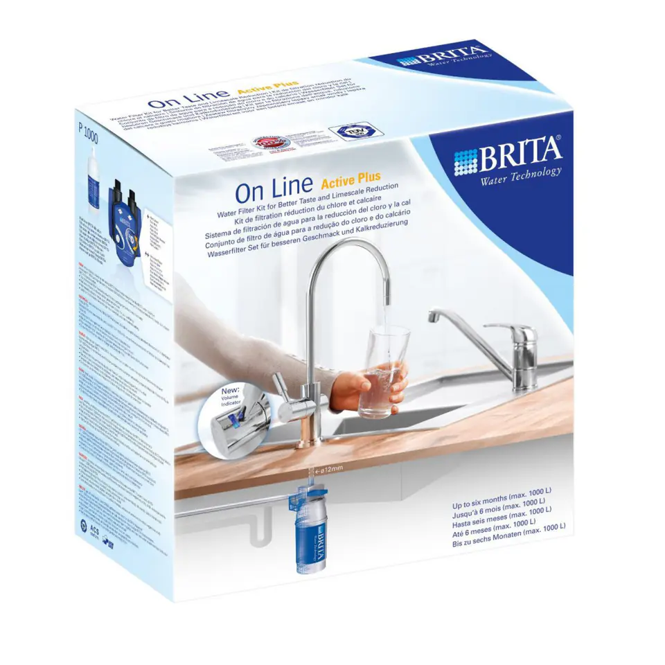 ⁨Brita On Line Active Plus standing chrome (ONLINEACTIVEPLUSSET)⁩ at Wasserman.eu