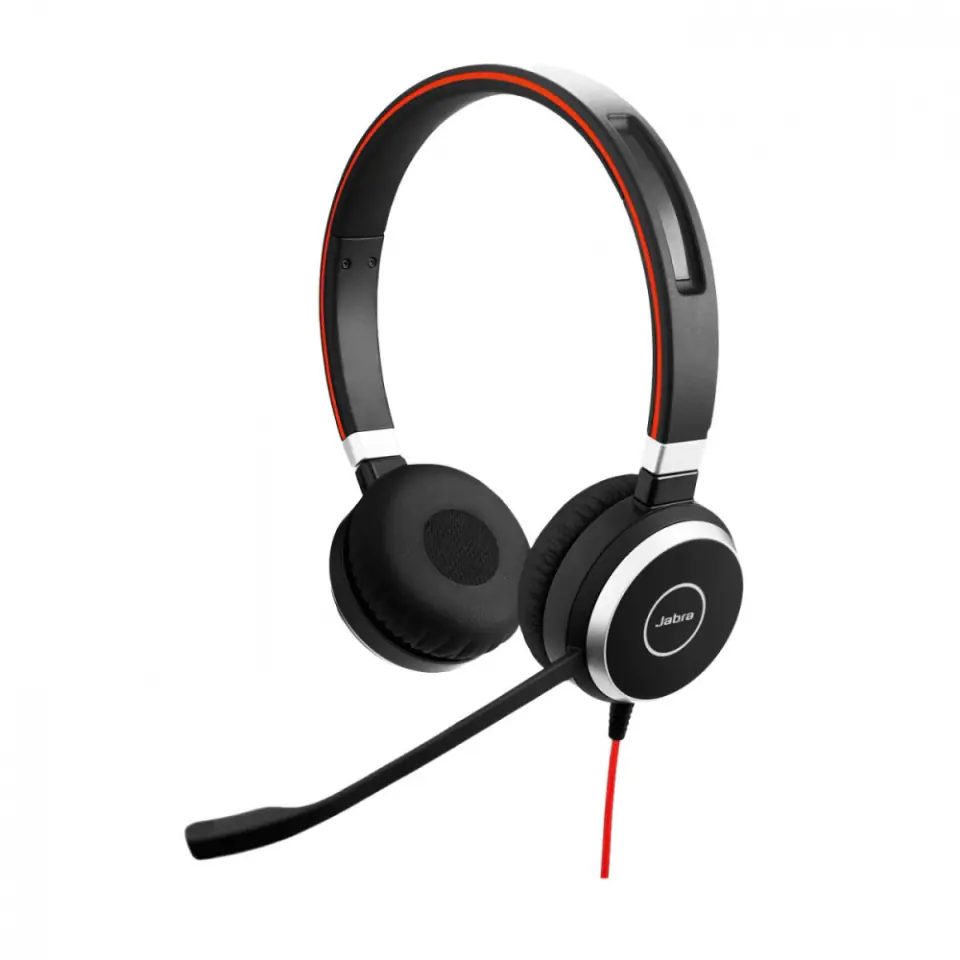 ⁨Słuchawki nauszne z mikrofonem JABRA Evolve 40 Stereo MS USB-C (3.5 mm minijack wtyk/Czarny)⁩ w sklepie Wasserman.eu