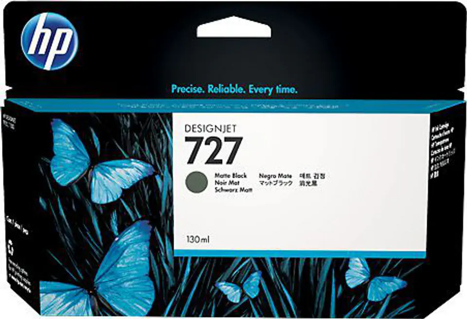 ⁨HP 727 Matte Black Original Ink Cartridge 130-ml B3P22A⁩ at Wasserman.eu