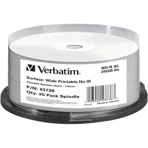 ⁨BD-R VERBATIM 25 GB 6x Spindle 25  szt.⁩ w sklepie Wasserman.eu