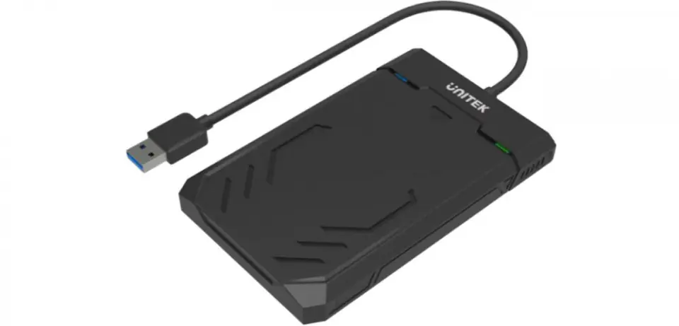 ⁨UNITEK Y-3036 storage drive enclosure 2.5" HDD/SSD enclosure Black⁩ at Wasserman.eu