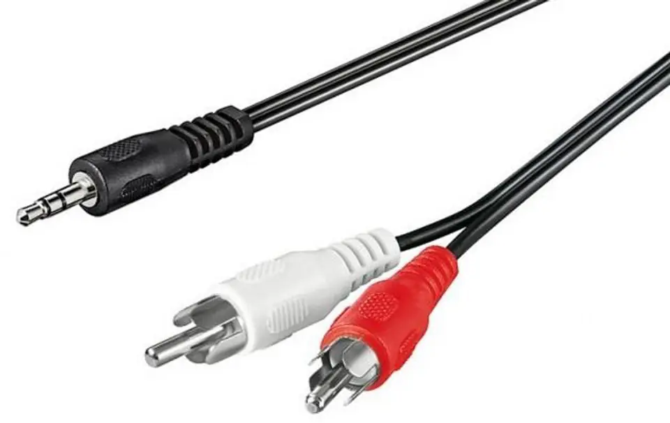 ⁨TECHLY 504402 0.5m /s2x RCA (L/R) 1x Jack 3.5 mm⁩ w sklepie Wasserman.eu