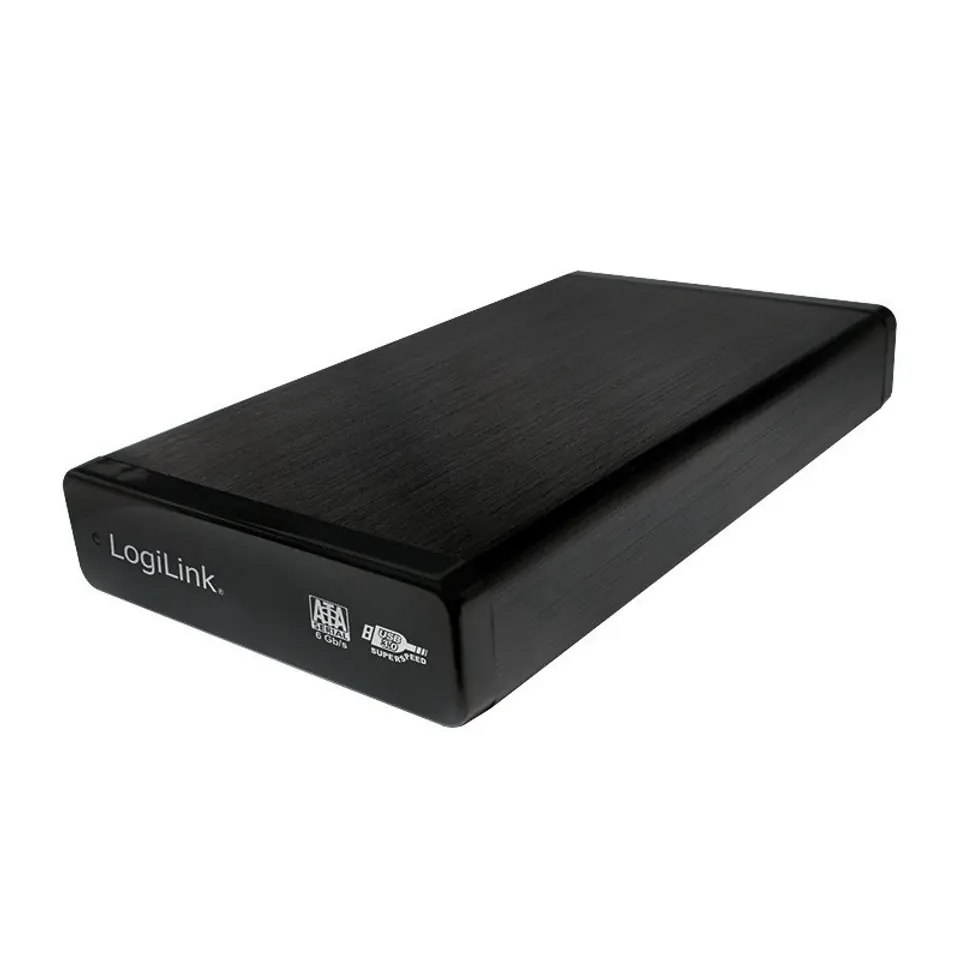 ⁨3.5" HDD External Enclosure, SATA, USB3.0, Black Aluminum⁩ at Wasserman.eu