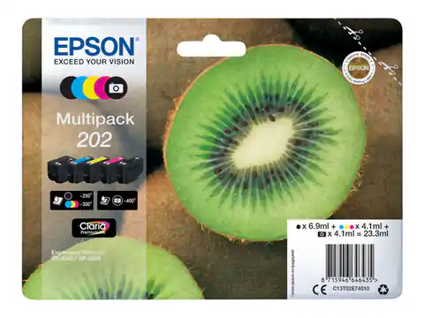 ⁨Wkład EPSON Kiwi Multipack 202 C13T02E74010⁩ w sklepie Wasserman.eu