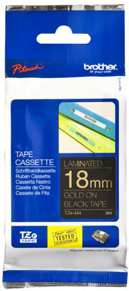 ⁨BROTHER Gold Laminated Tape TZe-344⁩ at Wasserman.eu