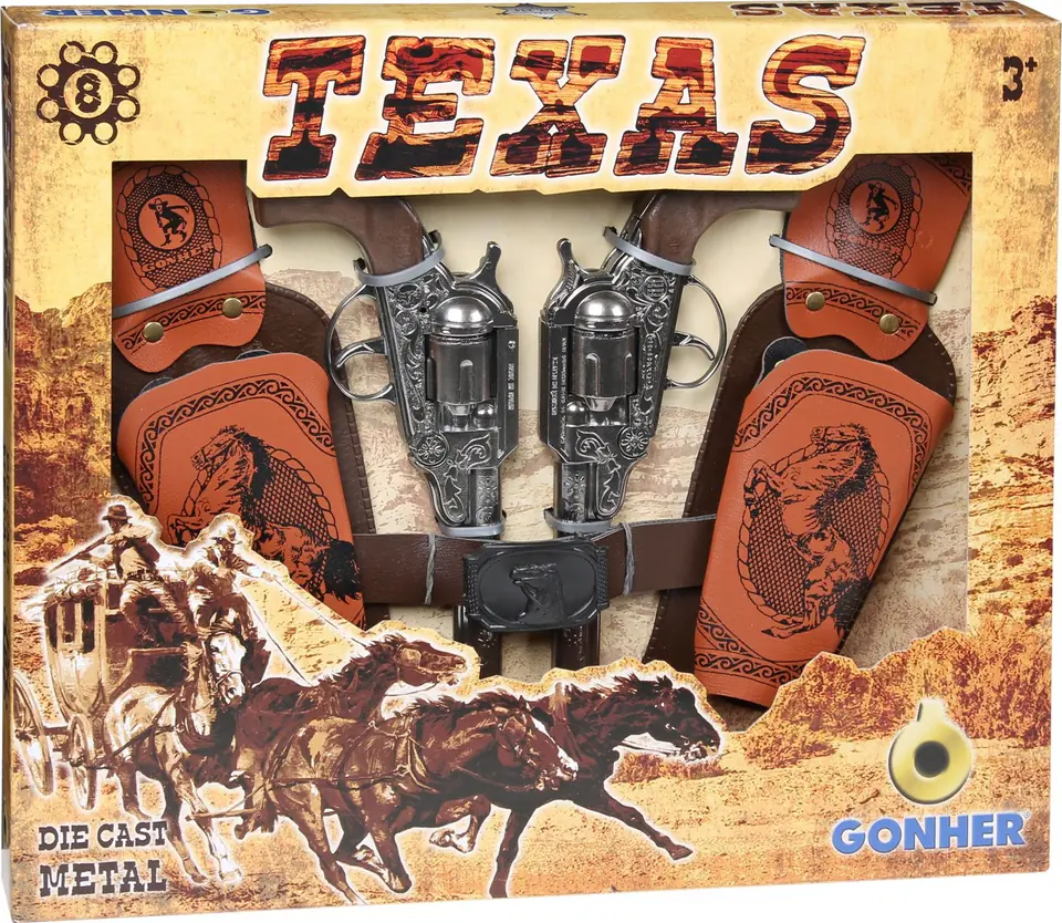 ⁨Cowboy set 2 revolvers with holsters Gonher⁩ at Wasserman.eu