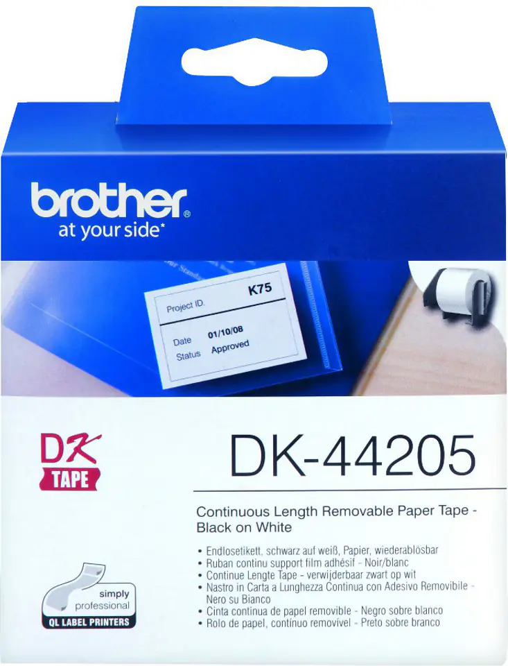 Taśma BROTHER Papierowa Czarny DK-44205 w sklepie Wasserman.eu