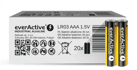 ⁨BATTERIES LR03/AAA INDU STRIAL ALKALINE 40 PCS⁩ at Wasserman.eu