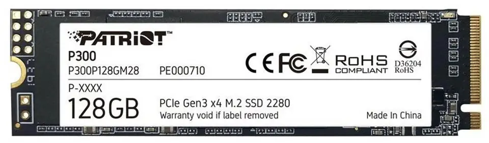 ⁨SSD PATRIOT P300 M.2 PCI-EX4 NVME 128 GB⁩ at Wasserman.eu