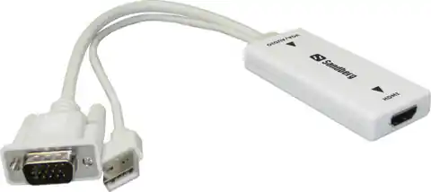 ⁨Adapter SANDBERG VGA + Audio - HDMI VGA + Audio - HDMI 508-78⁩ w sklepie Wasserman.eu