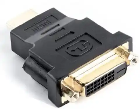 ⁨Lanberg AD-0014-BK cable gender changer HDMI DVI-D (F) (24 + 5) Black⁩ at Wasserman.eu