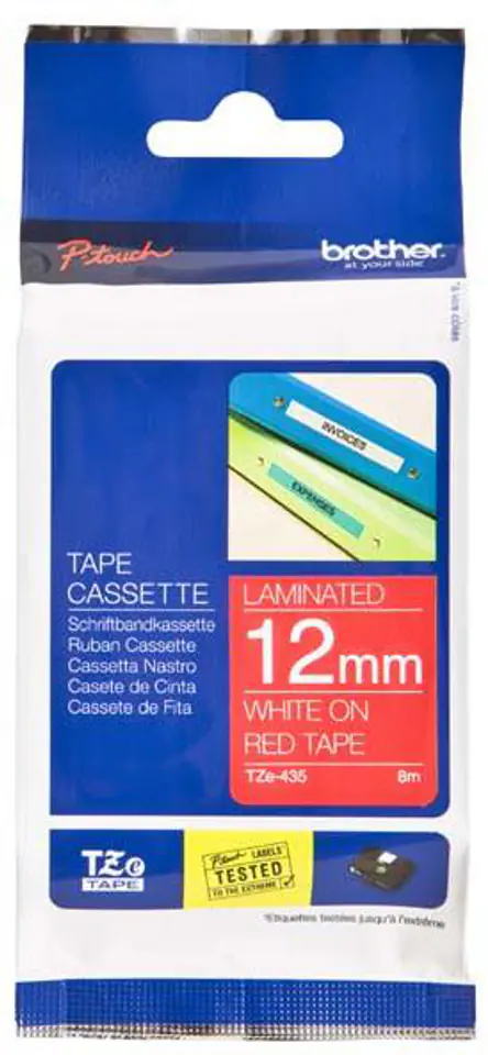 ⁨BROTHER Tape Laminated White TZe-435⁩ at Wasserman.eu