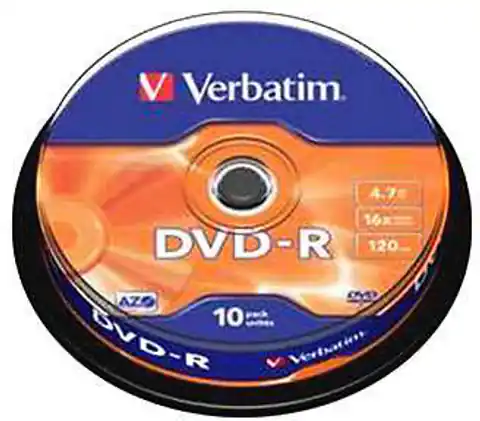 ⁨DVD-R VERBATIM 4.7 GB 16x Cake 10  szt.⁩ w sklepie Wasserman.eu