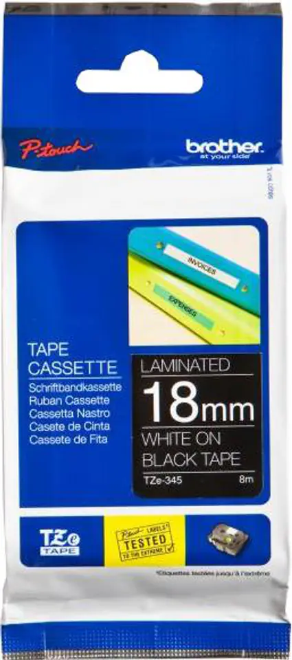 ⁨BROTHER Tape Laminated White TZe-345⁩ at Wasserman.eu