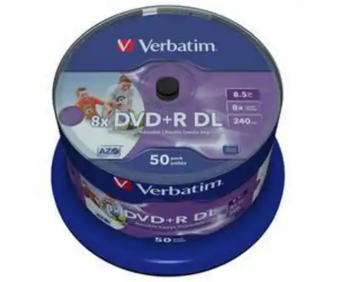 ⁨DVD+R DL VERBATIM 8.5 GB 8x Cake 50  szt.⁩ w sklepie Wasserman.eu