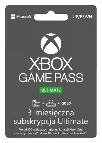 ⁨Subskrypcja ESD Game Pass Ultimate Retail 3M QHX-00006⁩ w sklepie Wasserman.eu
