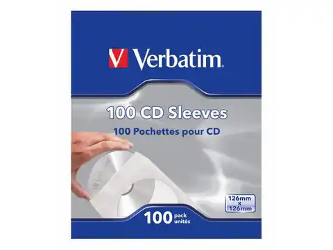 ⁨Etui na CD/DVD VERBATIM 100  szt.⁩ w sklepie Wasserman.eu