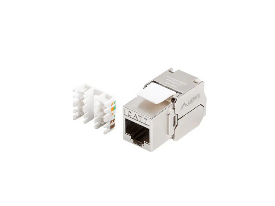 ⁨LANBERG keystone tool-less module RJ45 180 deg. FTP cat.7⁩ at Wasserman.eu