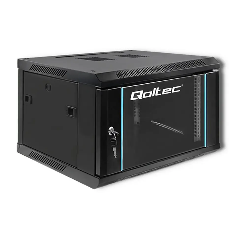 ⁨Qoltec 54465 RACK cabinet 19" | 6U | 600 x 370 x 600⁩ at Wasserman.eu