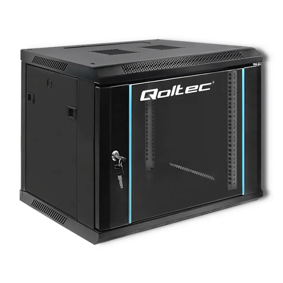 ⁨Qoltec 54463 RACK cabinet 19" | 9U | 600 x 500 x 450⁩ at Wasserman.eu