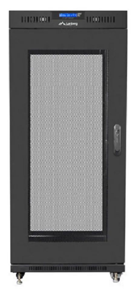 ⁨FLOOR-STANDING RACK CABINET 19" 22U 800X800 BLACK PERFORATED LCD DOOR LANBERG (FLAT PACK)⁩ at Wasserman.eu