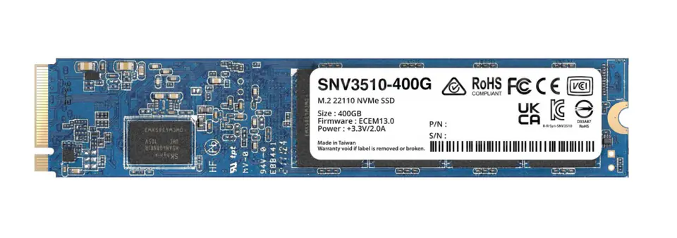 ⁨Dysk SSD M.2 SYNOLOGY SNV 3400/3500 400 GB PCIe NVMe gen 3 x4 3000MB/s 750MS/s⁩ w sklepie Wasserman.eu