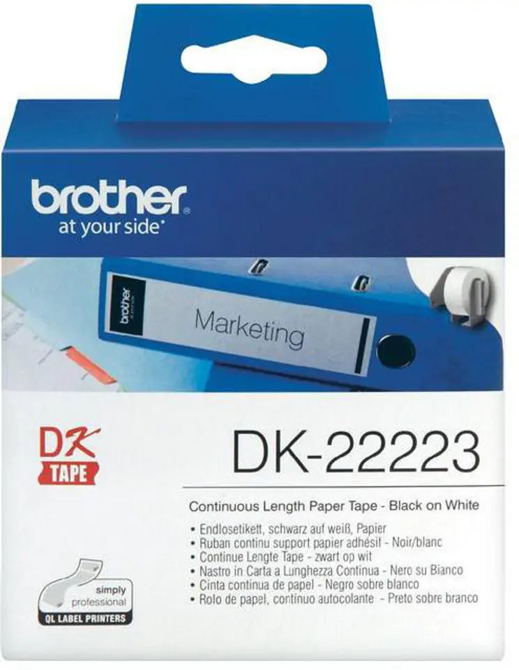 Taśma BROTHER Papierowa Czarny DK-22223 w sklepie Wasserman.eu