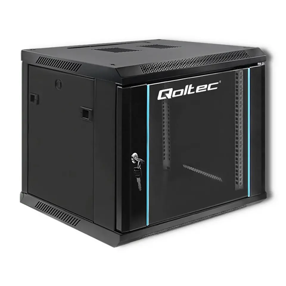 ⁨Qoltec 54466 RACK cabinet 19" | 9U | 600 x 500 x 600⁩ at Wasserman.eu